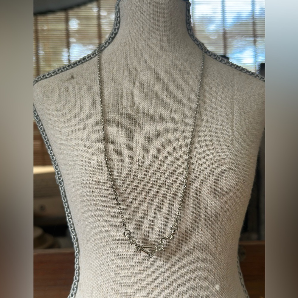 Libra silvertone constellation necklace 16”